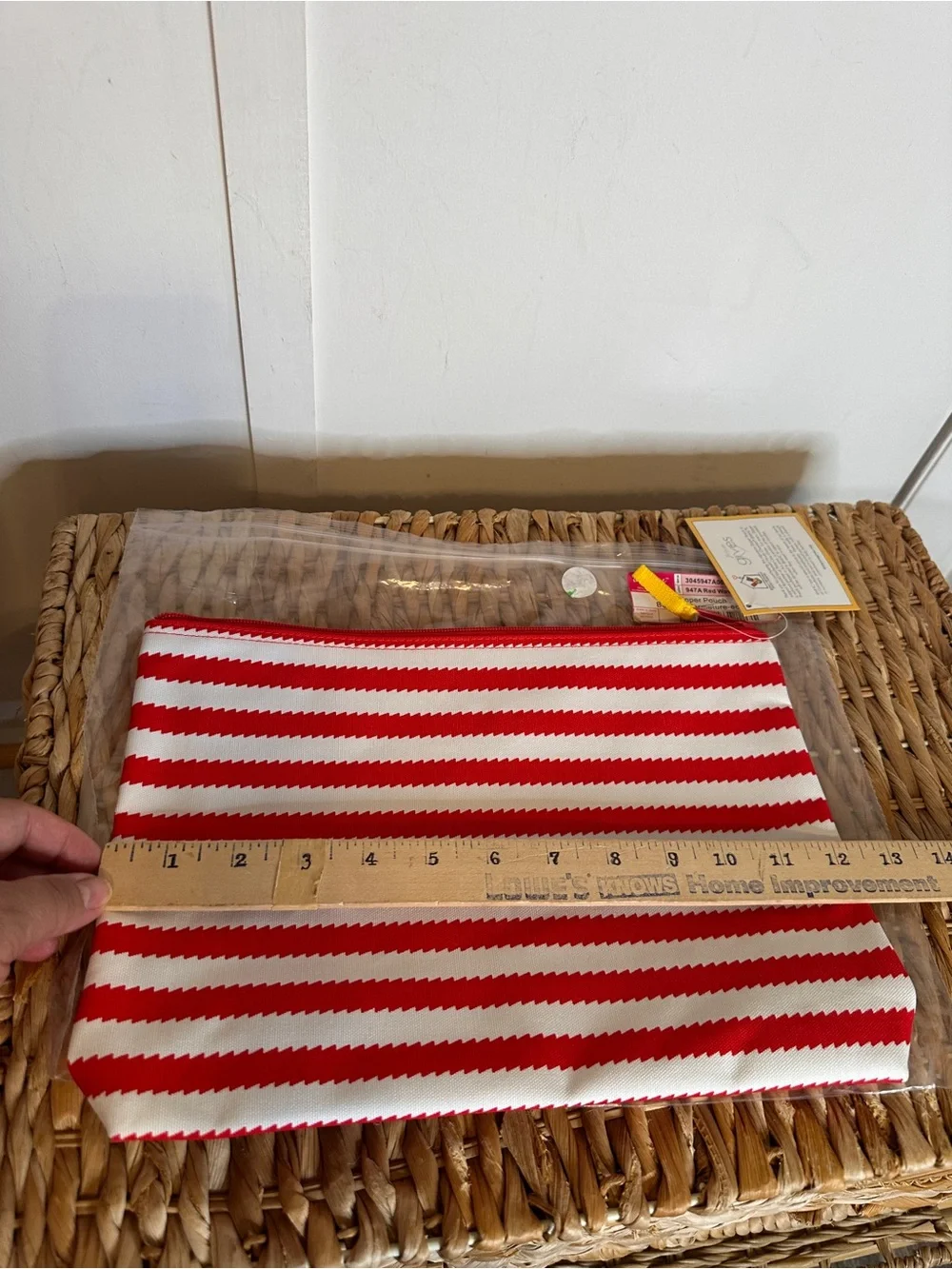 thirty-one Red and‎ White Striped Cosmetic Pouch